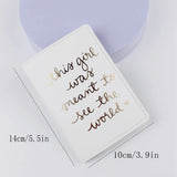 Travel Waterproof Dirt Passport Holder Cover Wallet Letter Print Fashion ID Card Holders Business Credit Card Holder Case Pouch