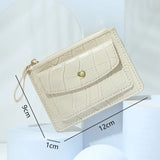 Women Slim Business Card Holder Wallet Men Mini Wallets Zipper Card Money Holders Vintage Short Wallet Female Thin Small Purse