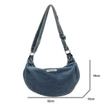 Women Denim Bag Large Capacity Strap Adjustable Crossbody Sling Bag Vintage Messenger Bags Casual Shopper Bags 2025 Shoulder Bag