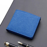 Simple Canvas Men Short Wallet Zipper Multi Card Mini Coin Purse Slim Folding Card Holder