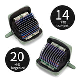 14/20 Slots Credit Card Holder Wallet RFID Blocking Slim Genuine Leather Card Organizer Zipper Pocket ID Card Pouch Coin Purse