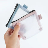 Transparent Mesh Mini Cosmetic Bag Makeup Case Lipstick Storage Bag Portable Key Earphone Data Line Organizer Card Holder Pouch