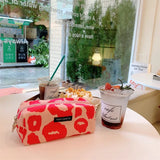 Japanese Style Leopard Cosmetic Bag Women Canvas Handbags Purse Organizer Pencil Case Lipstick Bag Makeup Bags Women Leopard Bag