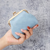 2024 New Retro Purse Ladies Short Buckle Candy Colored Coin Purse Change Purse Cute Wallet Clutch Bag Wallets for Women