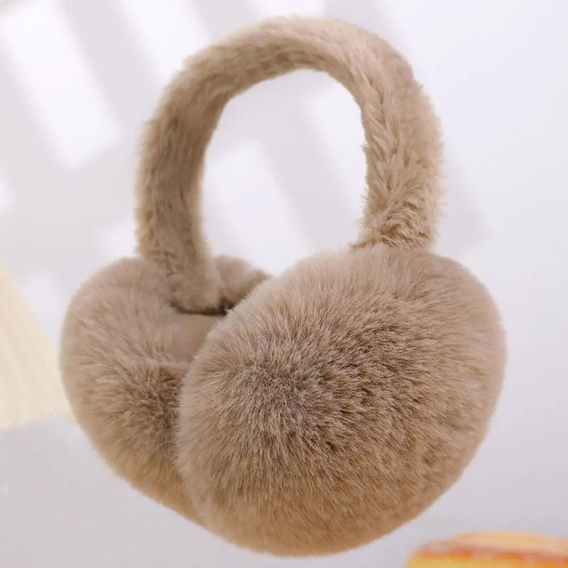 New Men Women Plush Ear Warmer Solid Color Winter Earmuffs Thickened Folding Earflap Ear Cover Outdoor Cold Protection