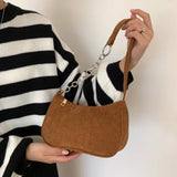 Fashion Simple Totes Bags for Women Plush Trendy Vintage Handbag High Quality Female Small Subaxillary Bags Casual Shoulder Bag