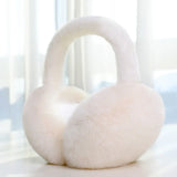 New Men Women Plush Ear Warmer Solid Color Winter Earmuffs Thickened Folding Earflap Ear Cover Outdoor Cold Protection