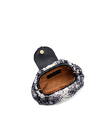 Serena in Faux Fur/Black Leather with Tortuga Chain