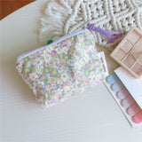 Japan Style Floral Coin Purse Women Clutch Wallet Change Purse Girls Cute Small Wallet Lipstick Coin Pouch Cosmetic Storage Bag
