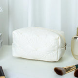 Bow Floral Women's Cosmetic Bags Cute Girls Sanitary Napkin Storage Bag Sanitary Pad Pouch Small Cosmetic Organizer Makeup Bag