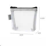 Transparent Mesh Mini Cosmetic Bag Makeup Case Lipstick Storage Bag Portable Key Earphone Data Line Organizer Card Holder Pouch