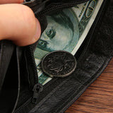 Durable Men Leather Zipper Purse Slim Card Holder Wallets High Quality Male Short Multi-card Wallet Coin Pocket Purse