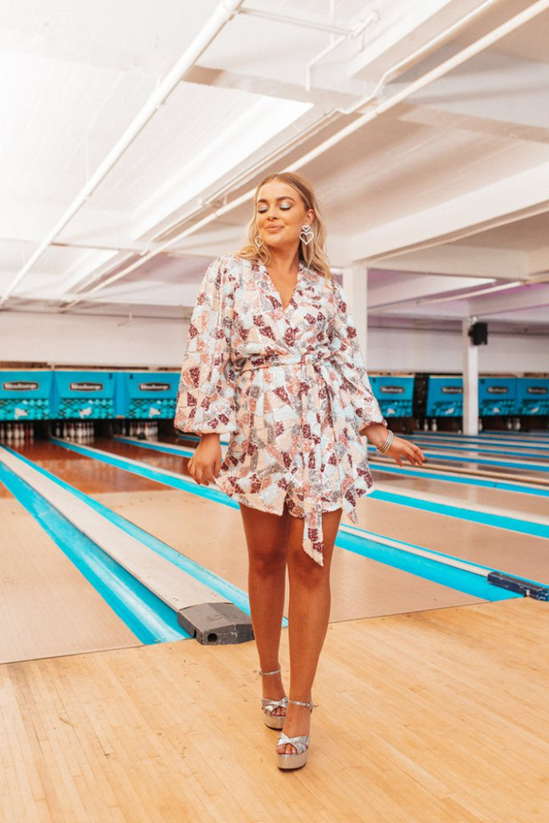 "Adeline" Sequin Wrap Dress