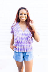 "Agatha" Lurex Pleated blouse