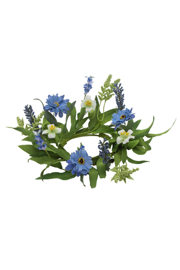 "Blue, White & Sage Candle Ring