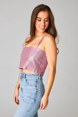 "Girly Girl" Rhinestone Crop Top