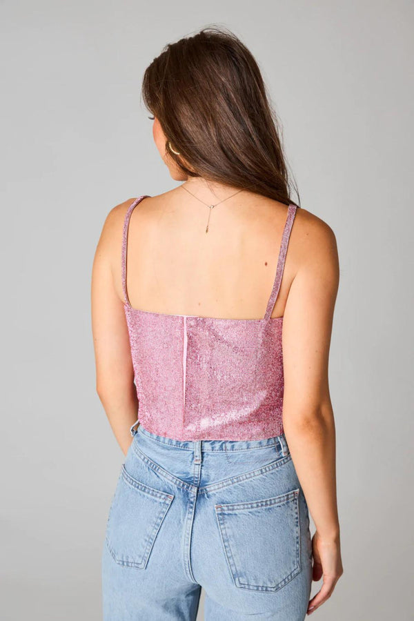 "Girly Girl" Rhinestone Crop Top