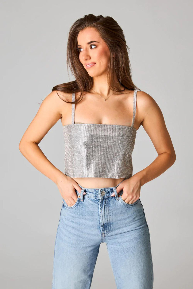 "Girly Girl" Rhinestone Crop Top