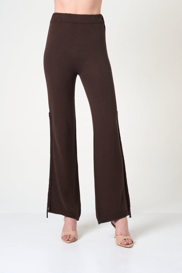 Flared Pants in Brown