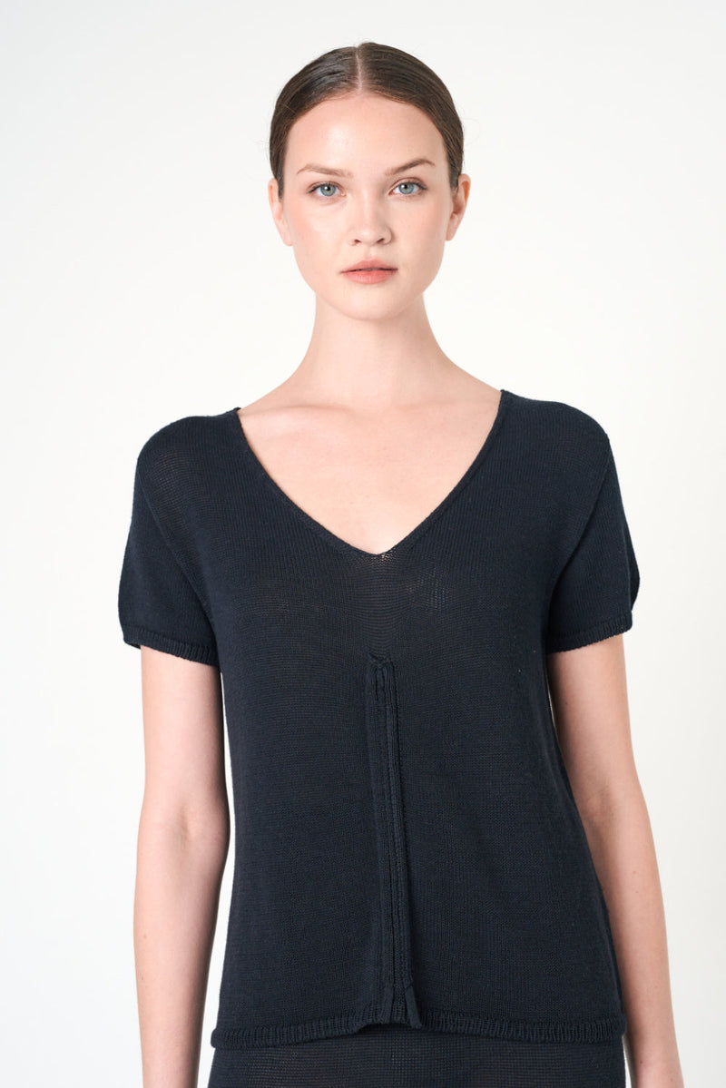 Short Sleeve Top in Black
