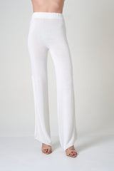 Flared Pants in Off White