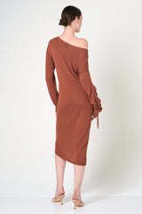 Long Sleeve Dress in Brick