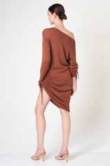 Long Sleeve Dress in Brick