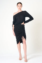 Midi Pencil Skirt in Black